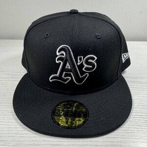 New Era 59FIFTY Oakland Athletics‎ Fitted Hat / Size 7.5 / Sku0113